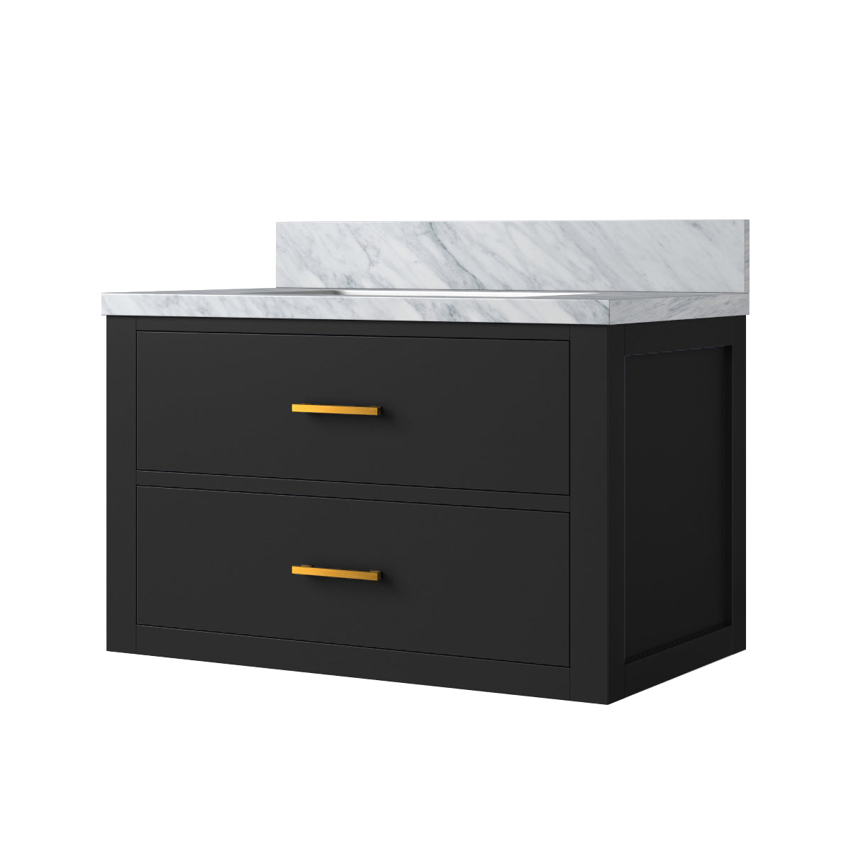 Lexora Castor 30 in. Black Single Sink Bath Vanity