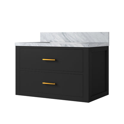 Lexora Castor 30 in. Black Single Sink Bath Vanity