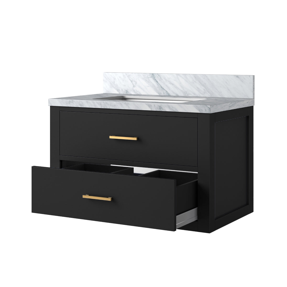 Lexora Castor 30 in. Black Single Sink Bath Vanity