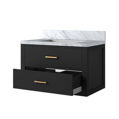 Lexora Castor 30 in. Black Single Sink Bath Vanity