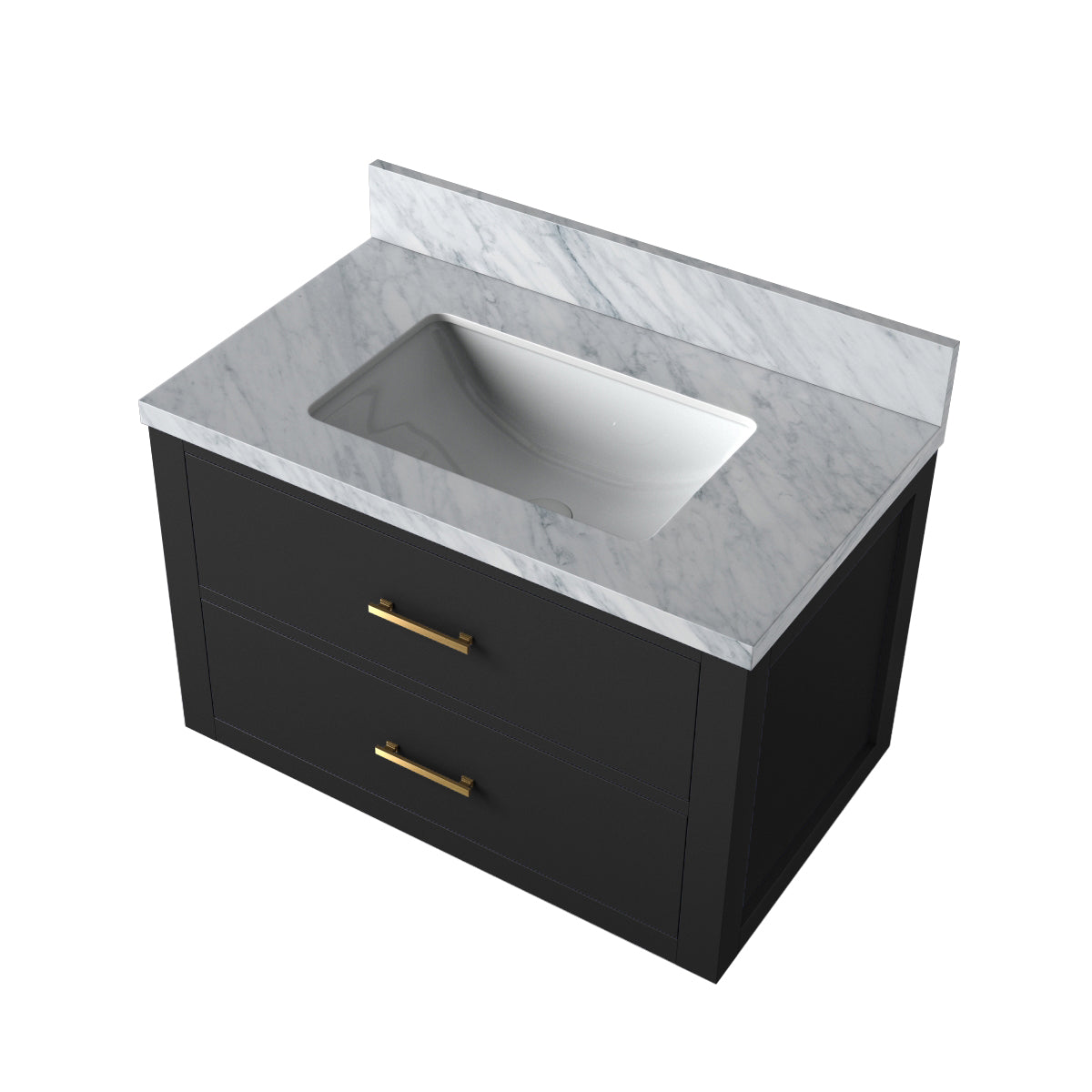 Lexora Castor 30 in. Black Single Sink Bath Vanity