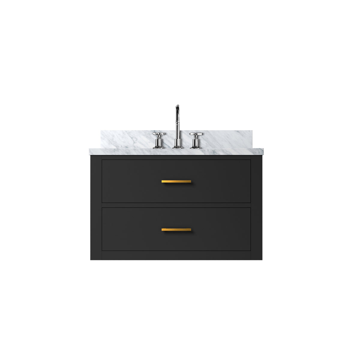 Lexora Castor 30 in. Black Single Sink Bath Vanity