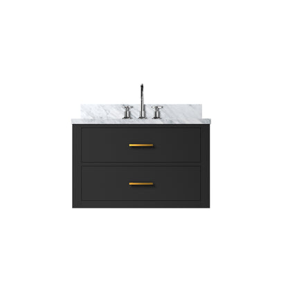 Lexora Castor 30 in. Black Single Sink Bath Vanity