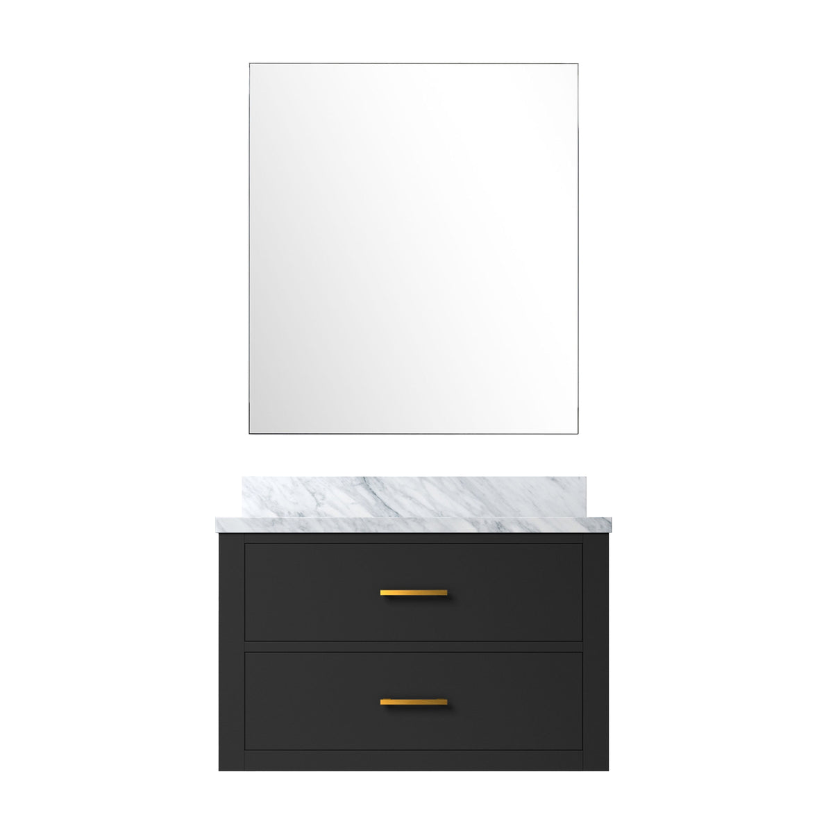 Lexora Castor 30 in. Black Single Sink Bath Vanity