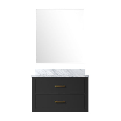 Lexora Castor 30 in. Black Single Sink Bath Vanity