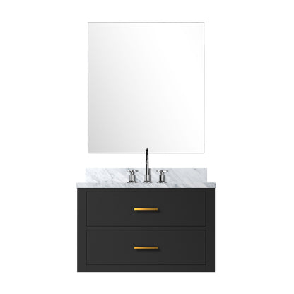 Lexora Castor 30 in. Black Single Sink Bath Vanity