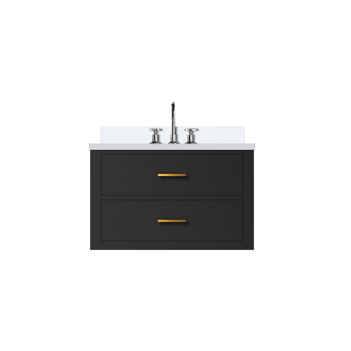 Lexora Castor 30 in. Black Single Sink Bath Vanity