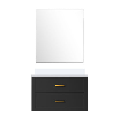 Lexora Castor 30 in. Black Single Sink Bath Vanity