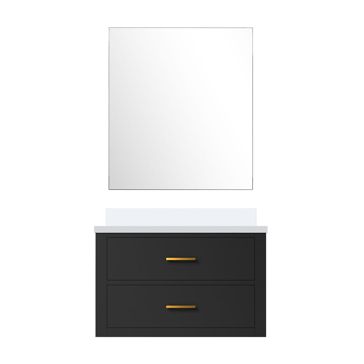 Lexora Castor 30 in. Black Single Sink Bath Vanity