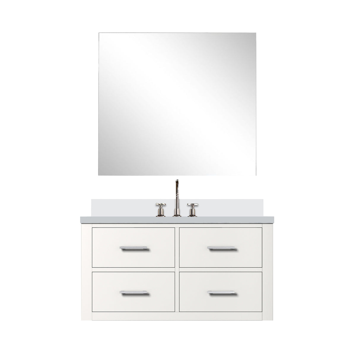 Lexora Castor 36 in. White Single Sink Bath Vanity