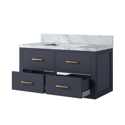 Lexora Castor 36 in. Blue Single Sink Bath Vanity