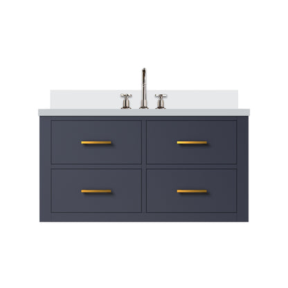 Lexora Castor 36 in. Blue Single Sink Bath Vanity