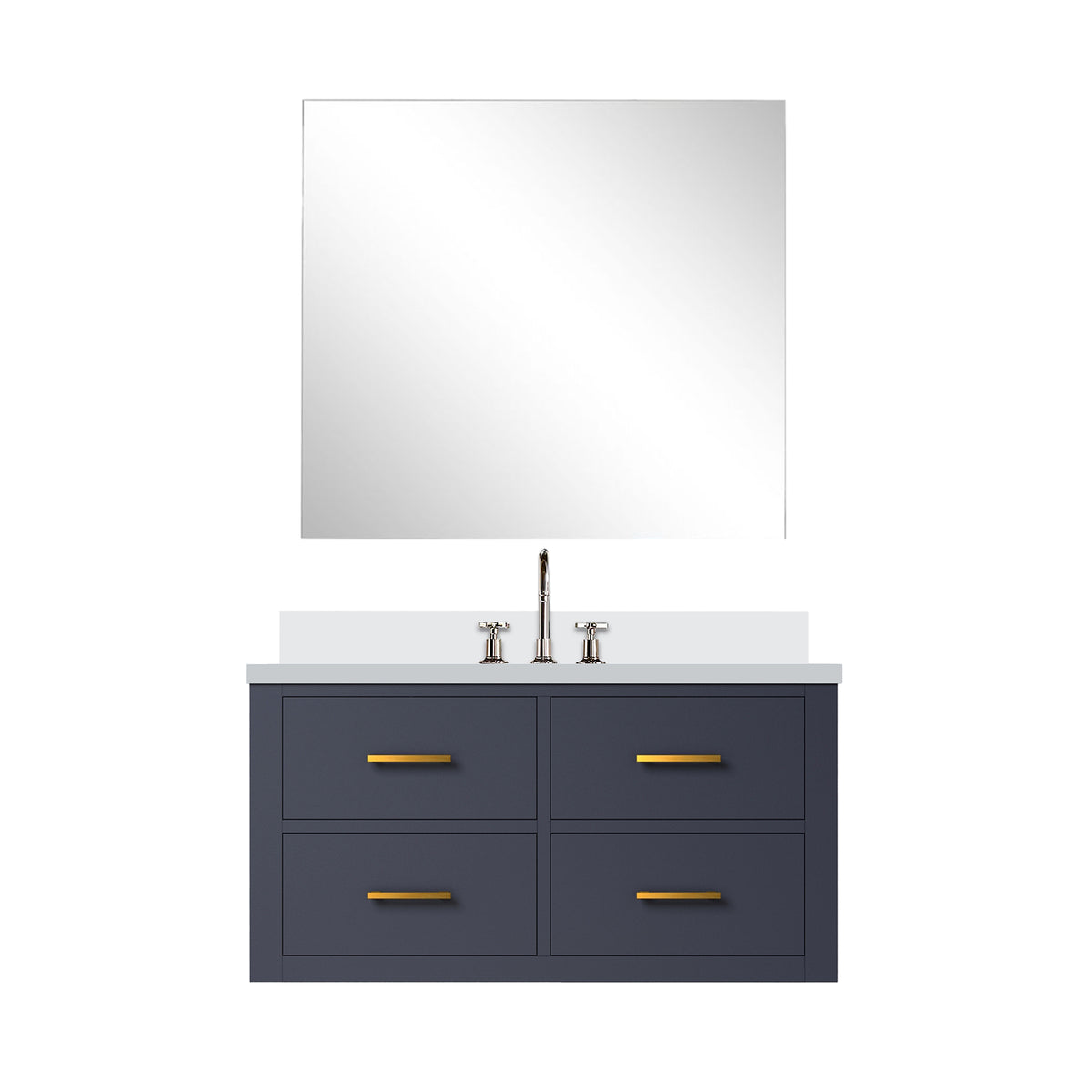 Lexora Castor 36 in. Blue Single Sink Bath Vanity