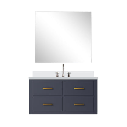 Lexora Castor 36 in. Blue Single Sink Bath Vanity
