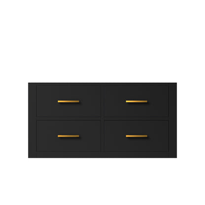 Lexora Castor 36 in. Black Single Sink Bath Vanity