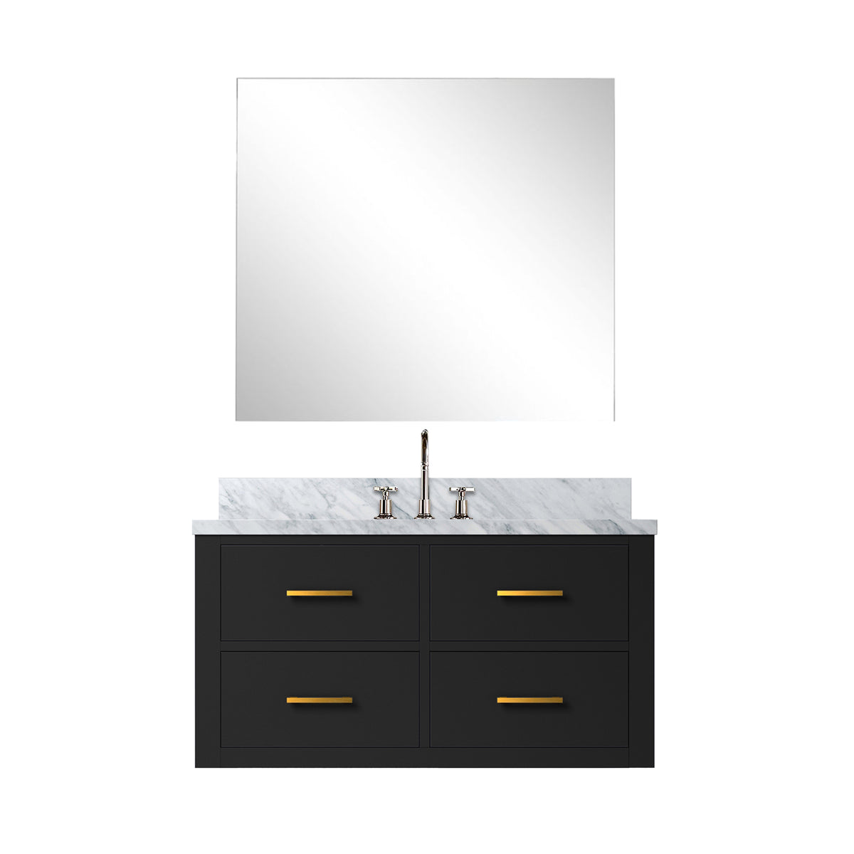 Lexora Castor 36 in. Black Single Sink Bath Vanity