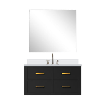 Lexora Castor 36 in. Black Single Sink Bath Vanity