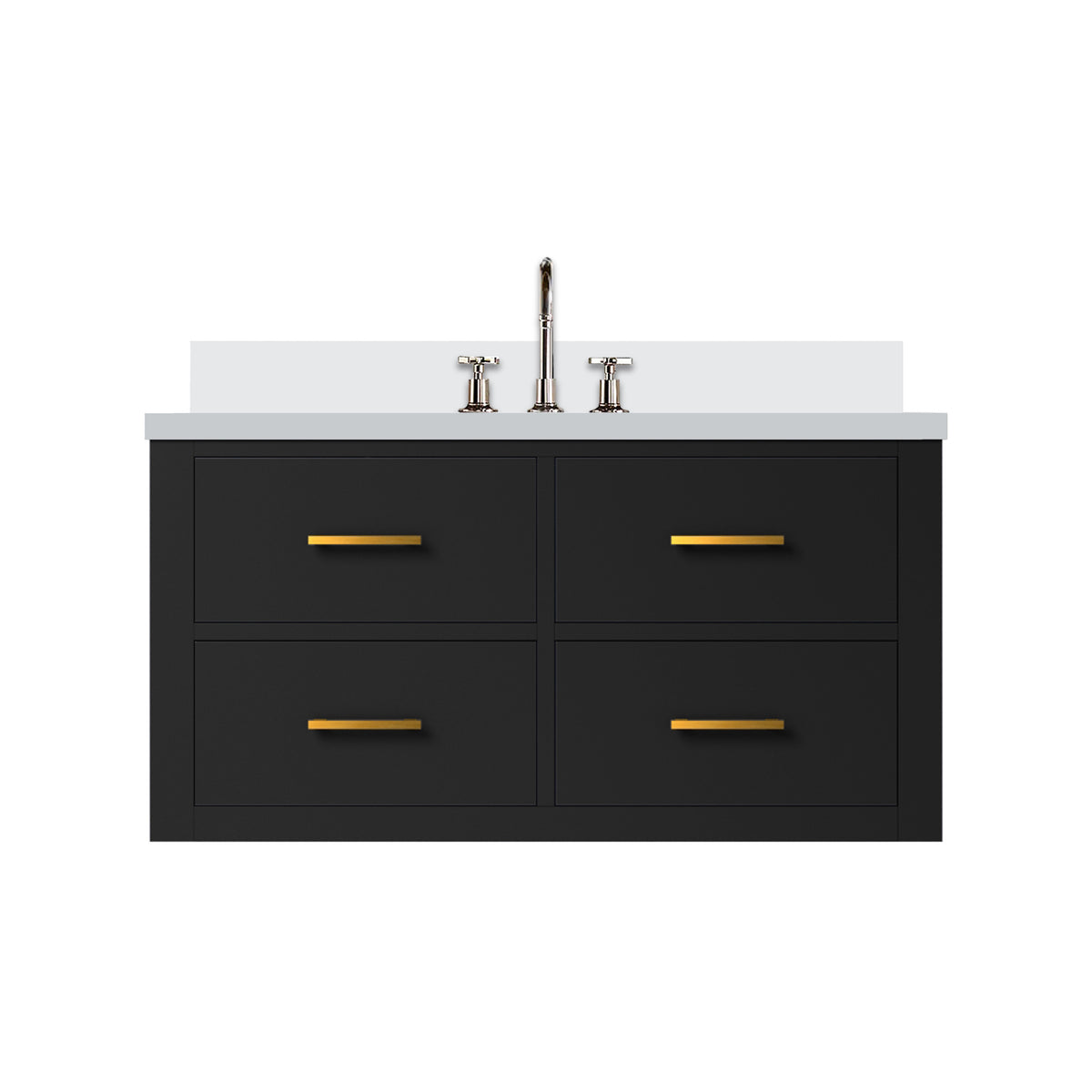 Lexora Castor 36 in. Black Single Sink Bath Vanity