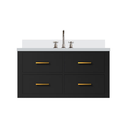 Lexora Castor 36 in. Black Single Sink Bath Vanity