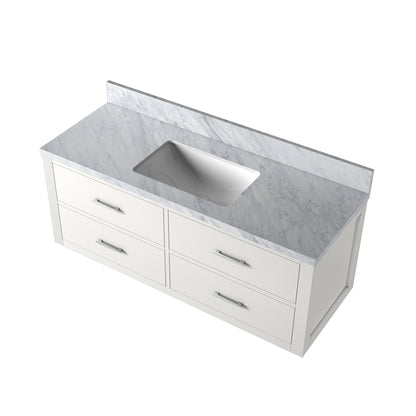 Lexora Castor 48 in. White Single Sink Bath Vanity