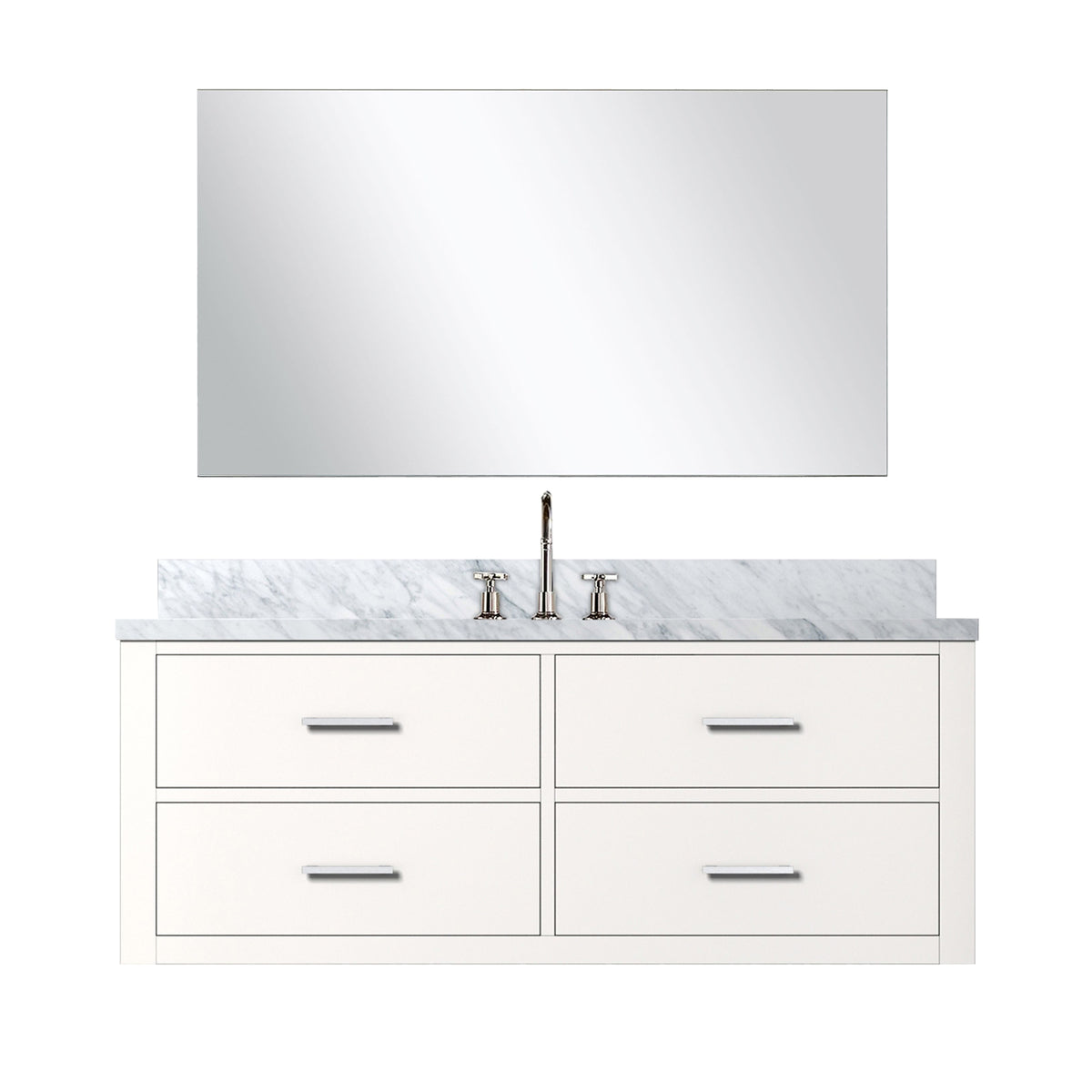 Lexora Castor 48 in. White Single Sink Bath Vanity