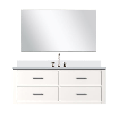 Lexora Castor 48 in. White Single Sink Bath Vanity