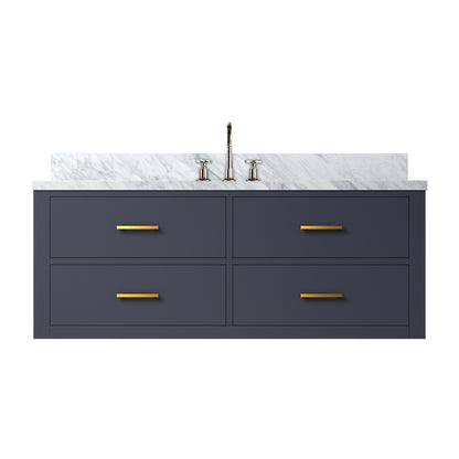 Lexora Castor 48 in. Blue Single Sink Bath Vanity