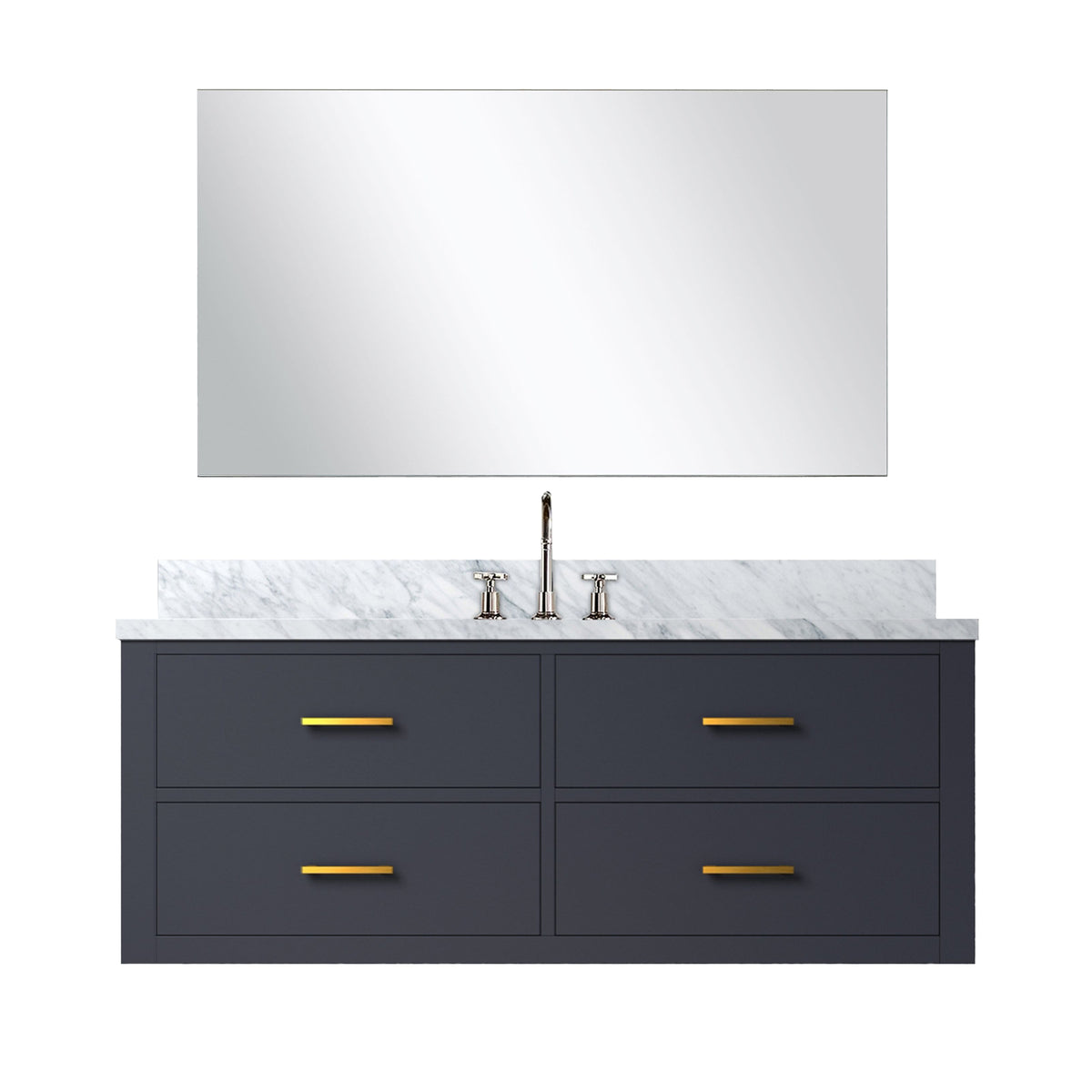Lexora Castor 48 in. Blue Single Sink Bath Vanity