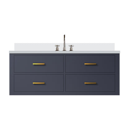 Lexora Castor 48 in. Blue Single Sink Bath Vanity