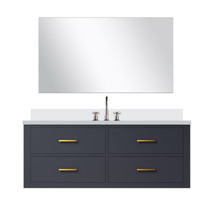 Lexora Castor 48 in. Blue Single Sink Bath Vanity