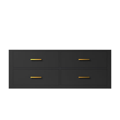 Lexora Castor 48 in. Black Single Sink Bath Vanity
