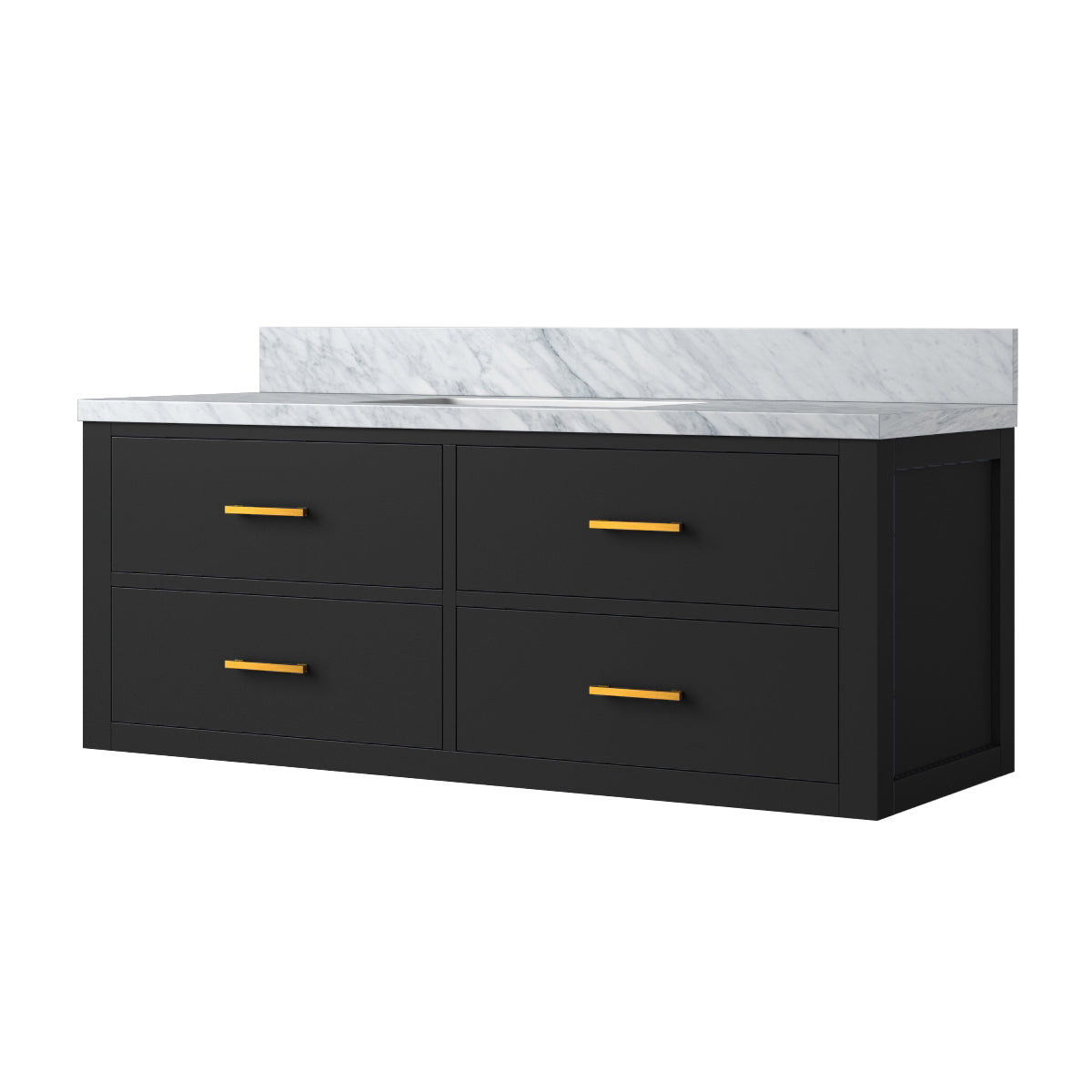 Lexora Castor 48 in. Black Single Sink Bath Vanity