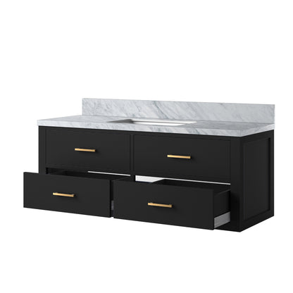 Lexora Castor 48 in. Black Single Sink Bath Vanity