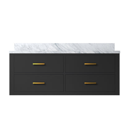 Lexora Castor 48 in. Black Single Sink Bath Vanity
