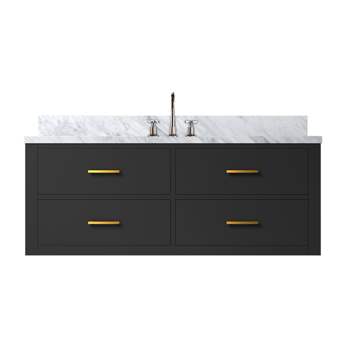 Lexora Castor 48 in. Black Single Sink Bath Vanity