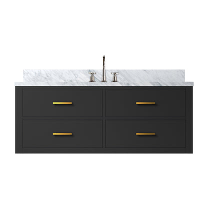 Lexora Castor 48 in. Black Single Sink Bath Vanity