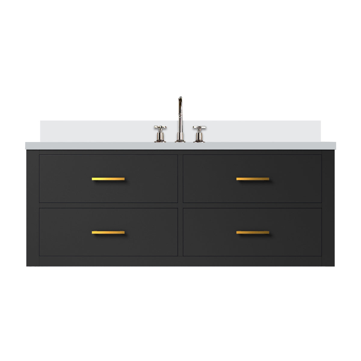 Lexora Castor 48 in. Black Single Sink Bath Vanity