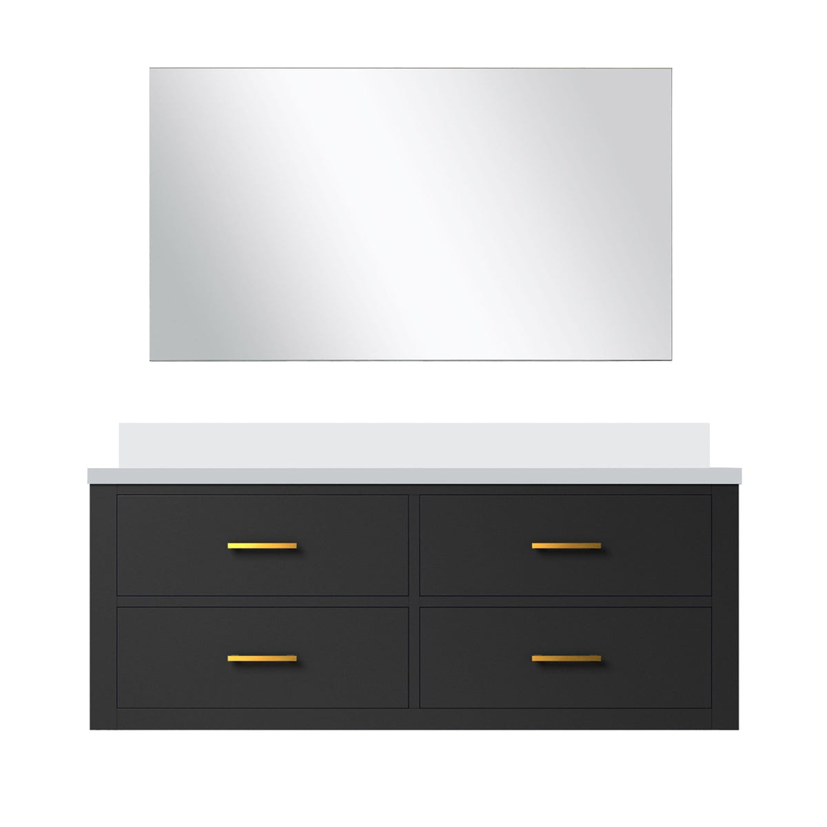 Lexora Castor 48 in. Black Single Sink Bath Vanity