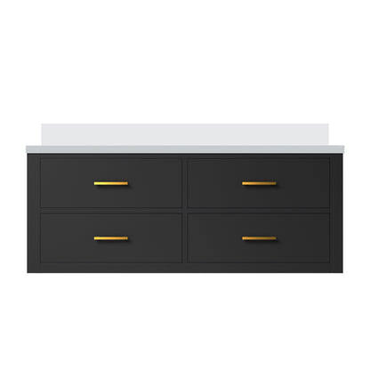 Lexora Castor 48 in. Black Single Sink Bath Vanity