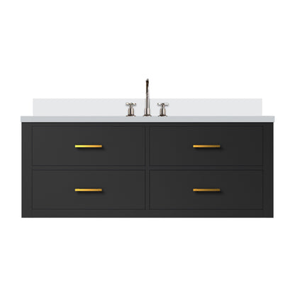 Lexora Castor 48 in. Black Single Sink Bath Vanity