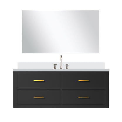 Lexora Castor 48 in. Black Single Sink Bath Vanity