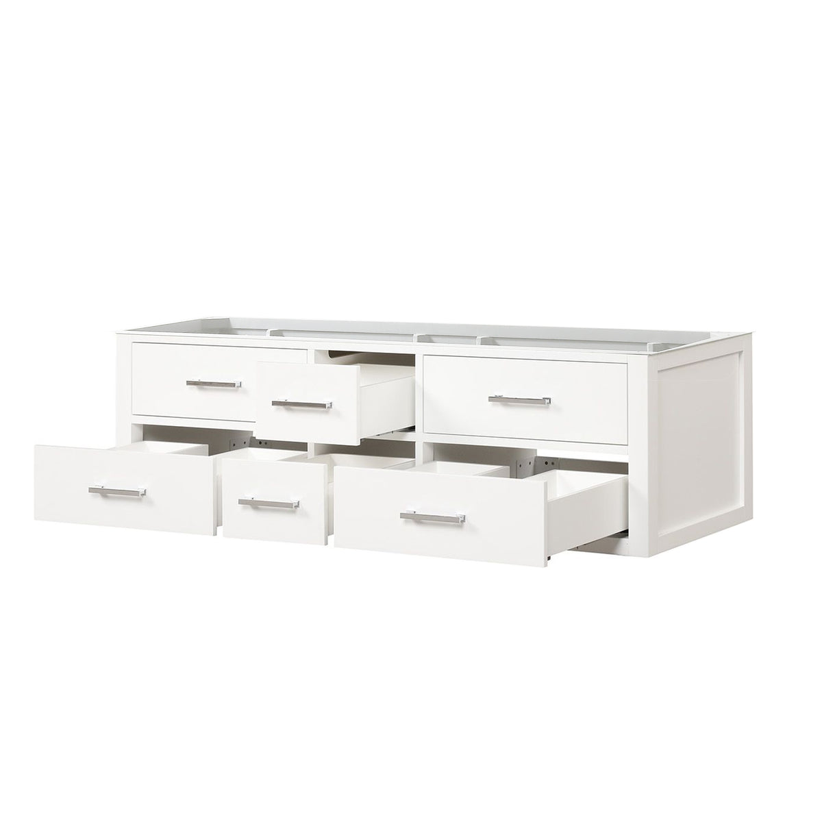 Lexora Castor 60 in. White Double Sink Bath Vanity