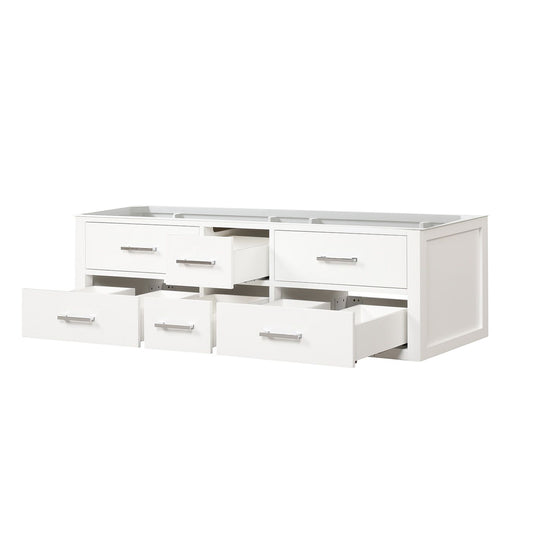 Lexora Castor 60 in. White Double Sink Bath Vanity