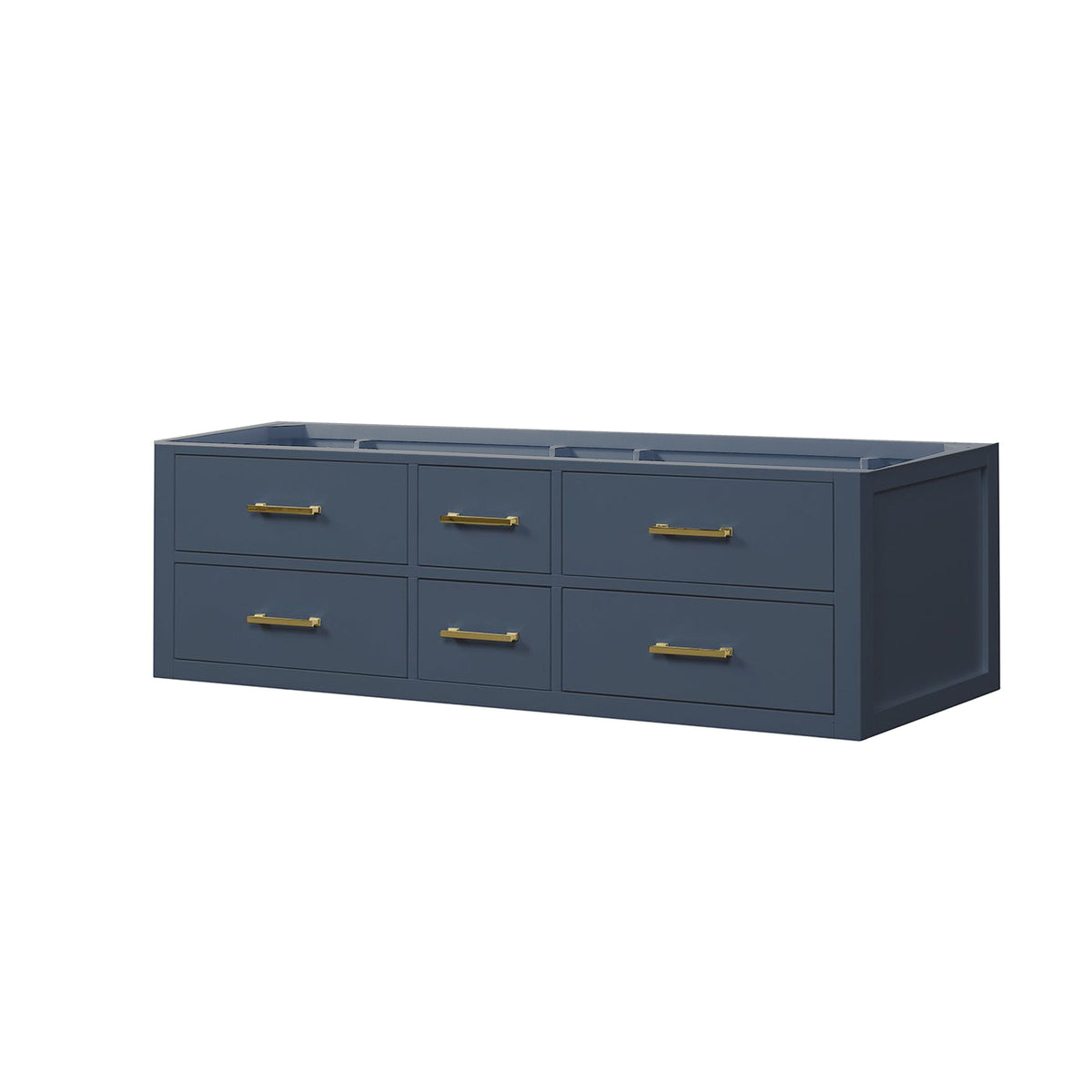 Lexora Castor 60 in. Blue Double Sink Bath Vanity
