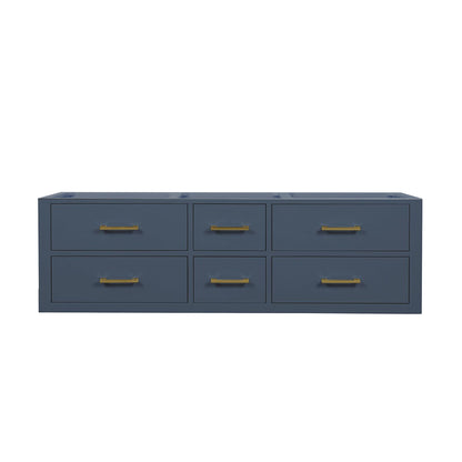 Lexora Castor 60 in. Blue Double Sink Bath Vanity