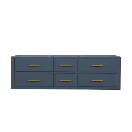 Lexora Castor 60 in. Blue Double Sink Bath Vanity