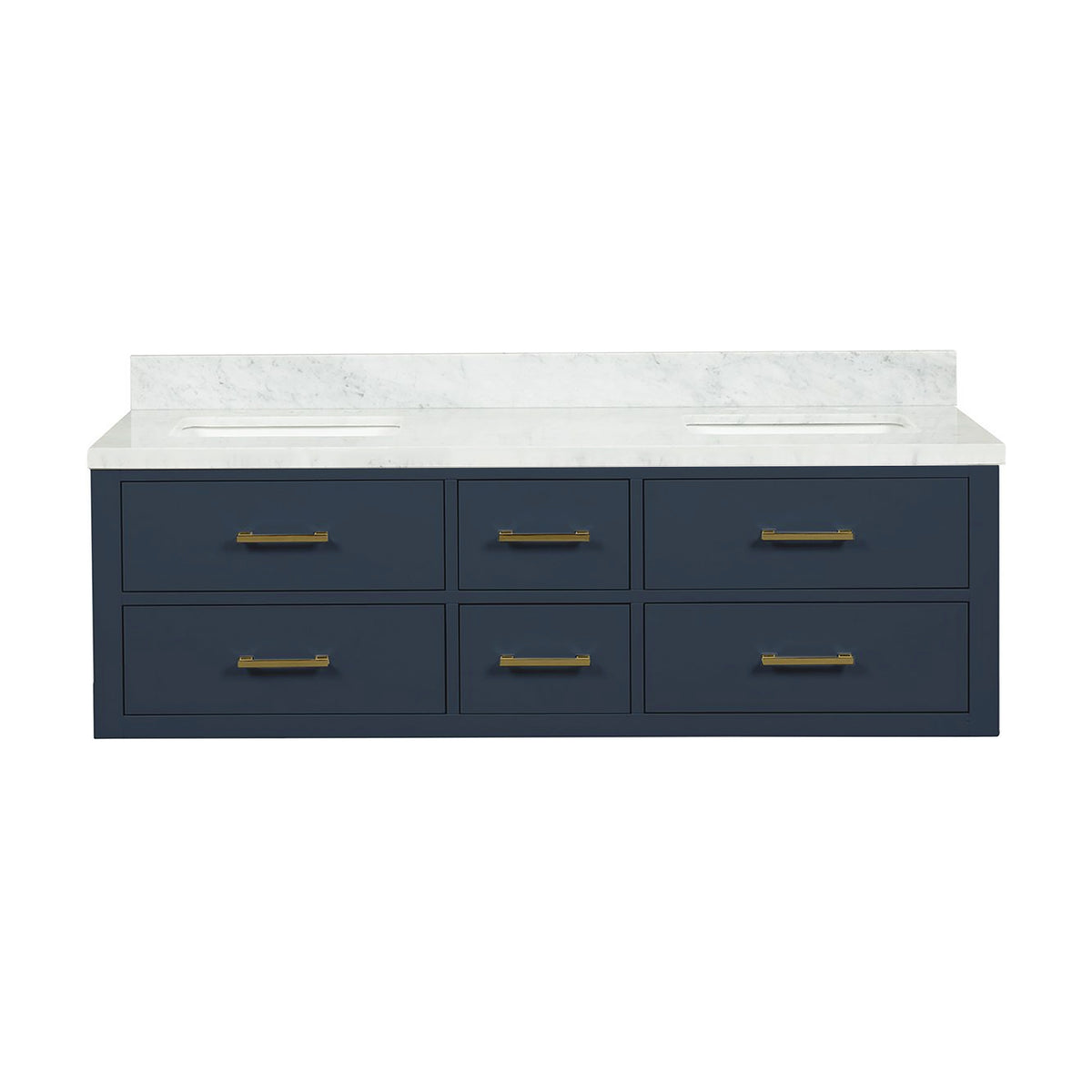 Lexora Castor 60 in. Blue Double Sink Bath Vanity