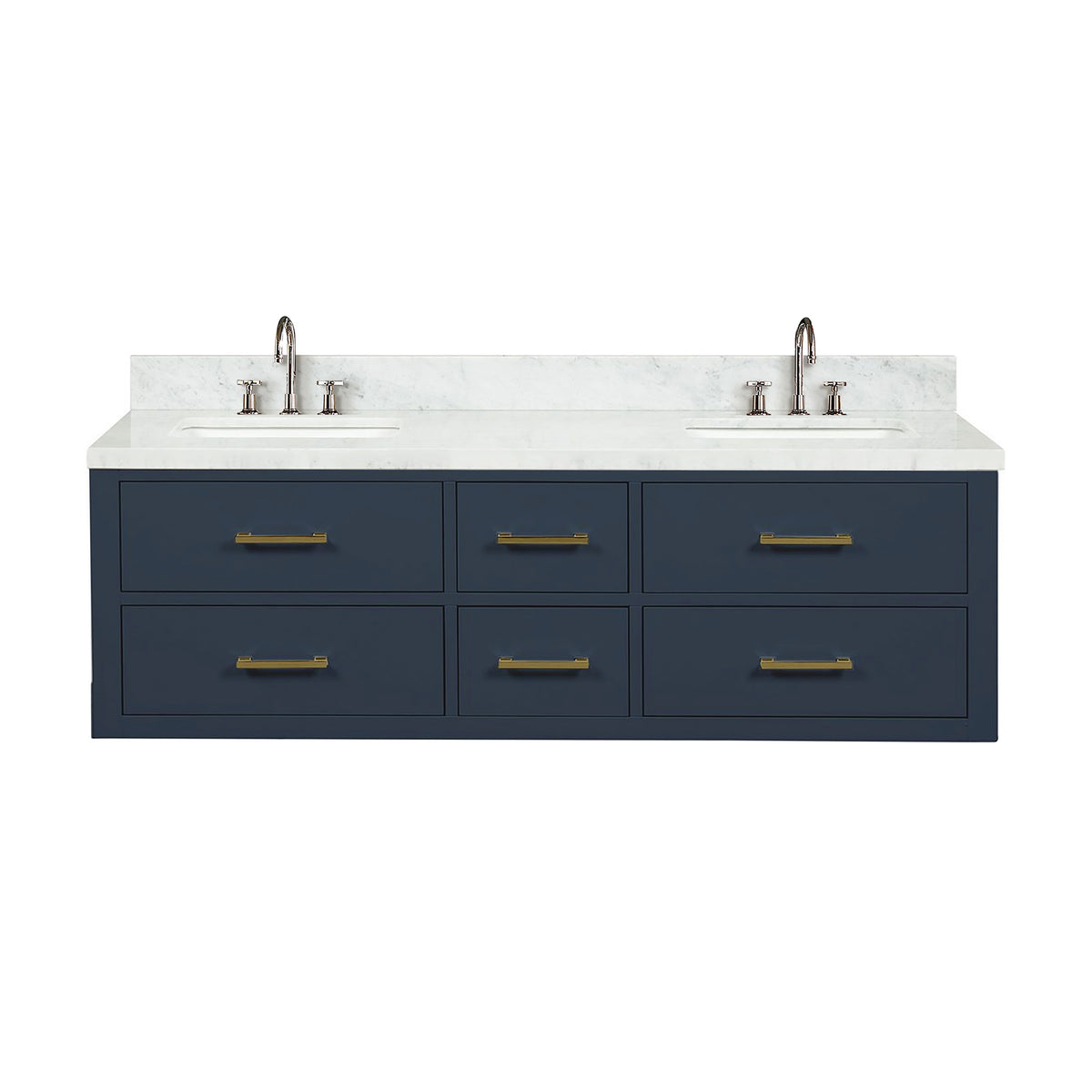 Lexora Castor 60 in. Blue Double Sink Bath Vanity