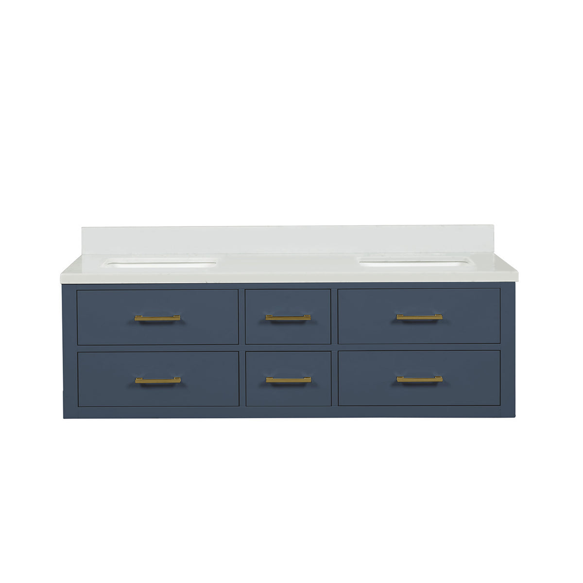 Lexora Castor 60 in. Blue Double Sink Bath Vanity