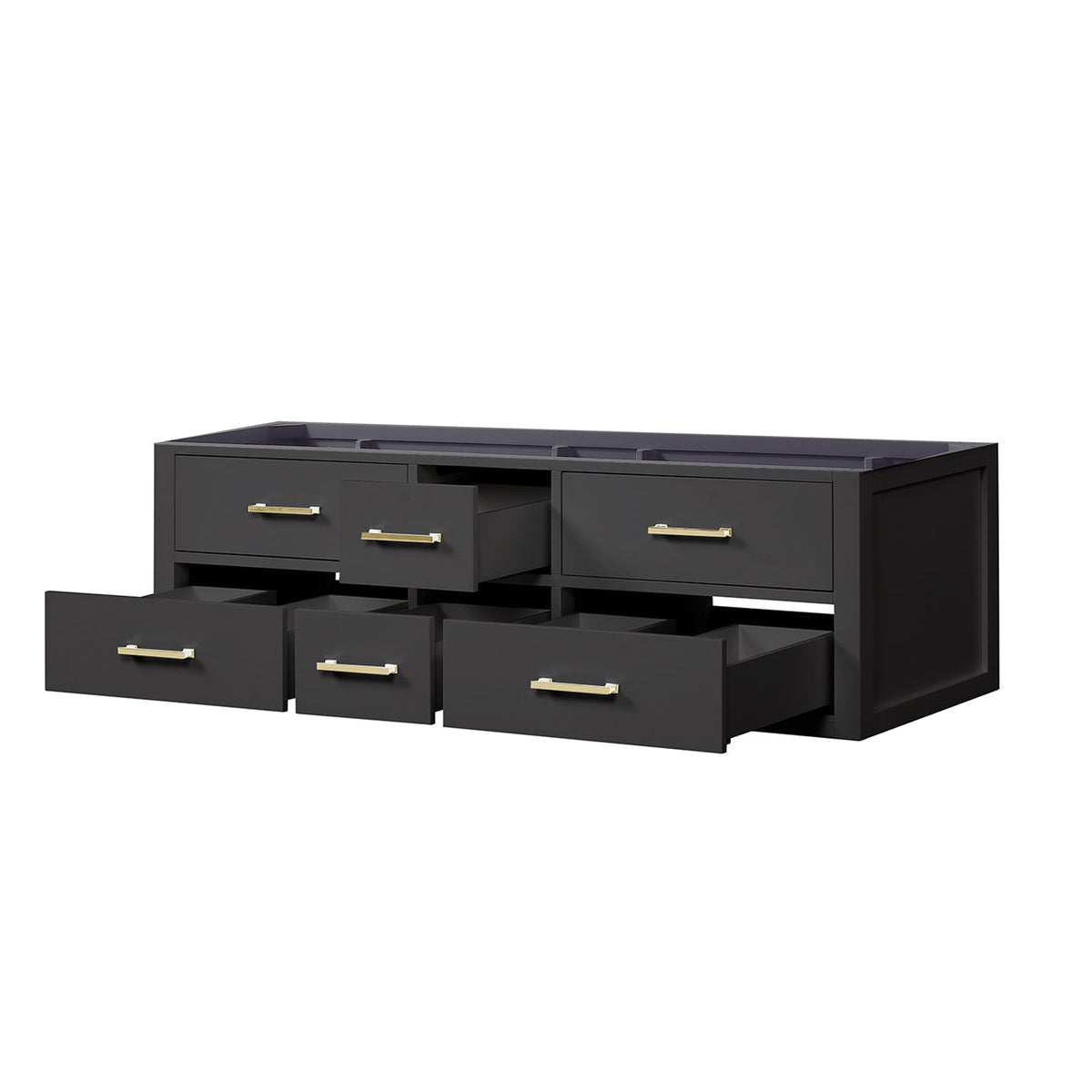 Lexora Castor 60 in. Black Double Sink Bath Vanity